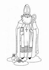 Nikolaus St Kleurplaat Saint Nicolas Nicholas Coloring Coloriage Sinterklaas Ausmalbilder Bilde Fargelegge Sankt Ausmalbild Ausmalen Zum Bischof Von Basteln Schoolplaten sketch template