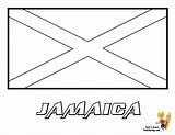 Jamaica Flags Flag Jamaican Colouring Printable Yescoloring Regal Library sketch template