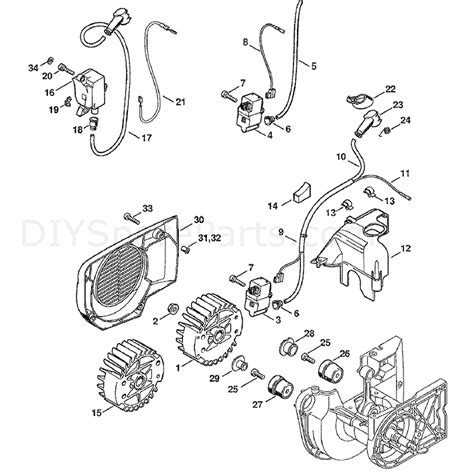 stihl ts  disc cutter ts parts diagram ignition system