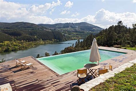 relax   infinity pool overlooking  douro river   rustic airbnb  portugal travel
