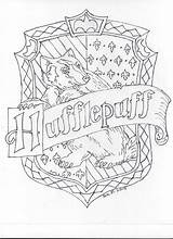 Hufflepuff Potter Coloring Harry Pages Template sketch template