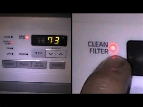 turn  reset  clean filter light lg ac air conditioner
