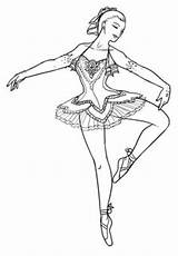 Ballerina Coloring Pages Printable Dance Ballet Colouring Barbie sketch template