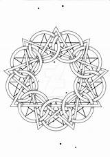 Pentacles Tats Celtic Tribal sketch template
