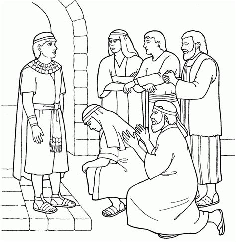 coloring pages joseph forgives  brothers