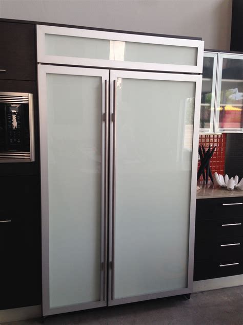 refrigerator panels aluminum glass cabinet doors