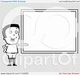 Board Chalk Presenting Boy Clipart Cartoon Smart School Outlined Coloring Vector Transparent Illustration Thoman Cory Background Allowed Clipartof sketch template
