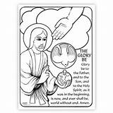 Catholic Kids Prayer Crafts Glory Coloring Craft Prayers Activities Pages Printable Color School Mary Ccd Religious Children Hail Google Kid sketch template