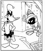 Coloring Marvin Martian Pages Looney Tunes Duck Dodgers Daffy Drawings Clipart Colouring Library Cartoon Popular Coloringhome sketch template