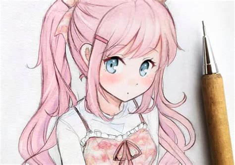 pencil anime characters female drawing  pixtabestpictai
