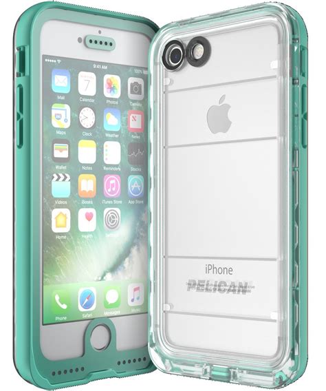 Pelican Marine Waterproof Case For Iphone 7 Plus Teal Clear Amazon