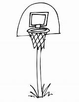 Basketball Coloring Clipart Pages Printable Drawing Drawings Cartoon Line Hoop Clip Kids Nets Cliparts Court Colouring Printactivities Print Clipartbest Library sketch template
