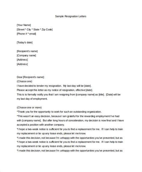 9 how to write a resignation letter examples doctemplates