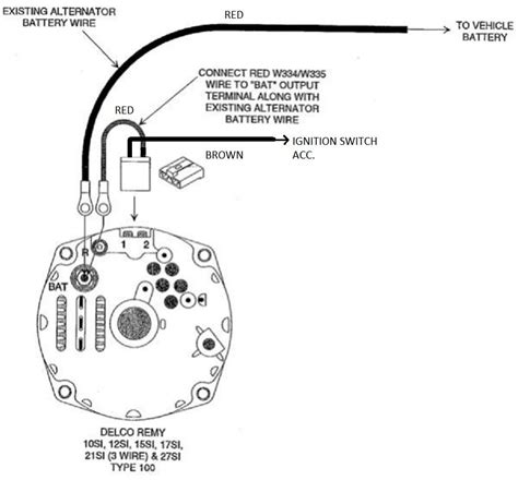 gm  wire alternator schematic