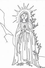 Assumption Coloring Mary Lourdes Lady Pages Virgin Blessed Catholic Rosary Mysteries Mother Glorious Printable Answers Activities Kids Crafts Children Guadalupe sketch template
