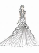 Coloring Pages Fashion Printable Sketches Clothing Dresses Wedding Kids Dress Adults Color Drawing Designer Gowns Drawings Popular Illustration Designers Styles sketch template
