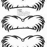 Lorax Coloring Mustache sketch template