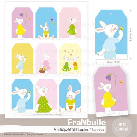printable easter gift tags easter bunny tags bunny label etsy