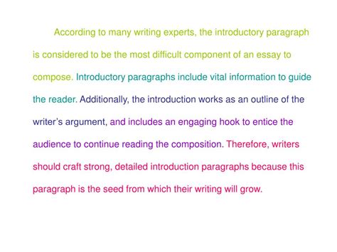 introductory paragraphs powerpoint