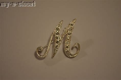 details about gold tone script rope initial pin brooch a b c d e f j k l m n p r s t v w y