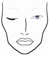 Rosto Maquiagem Facechart Croqui Maquiar Curso Croquis Auge sketch template