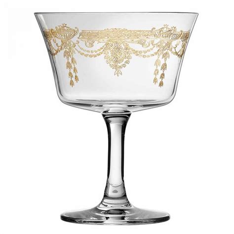 Retro Fizz 1890 Gold Cocktail Glass 6 75oz In 2020 Cocktail Glassware