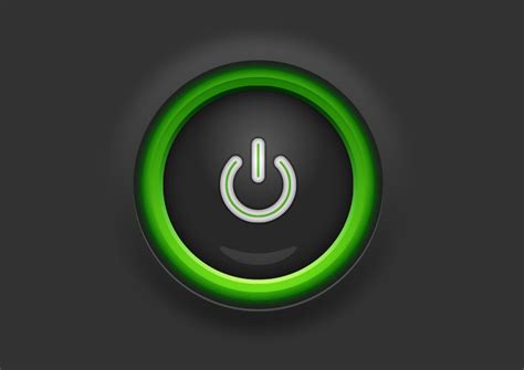 green power button vector illustration