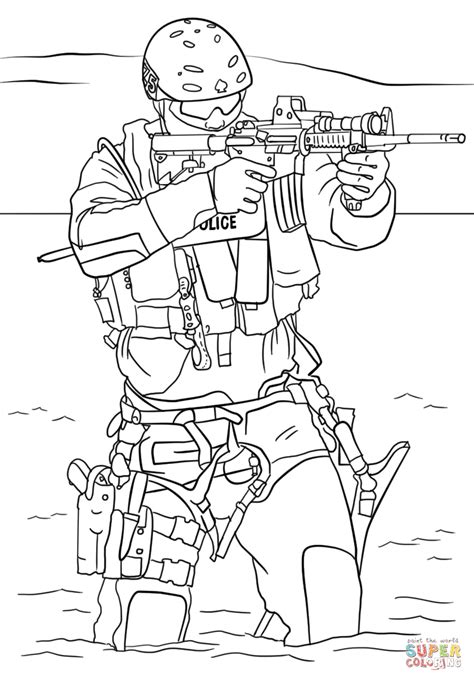 swat team coloring pages  getdrawings