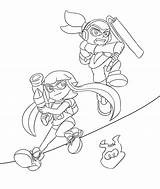 Splatoon Lineart Xero Coloring Inkling Pages Deviantart Template Ink sketch template