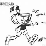 Cuphead sketch template