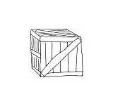 Crate Outline Clipart sketch template