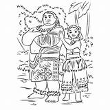 Coloring Pages Maui Moana Printable Sina Colouring Tui Forest Color Print Kids Printables Chief Baby Book Disney Lego Film Princess sketch template