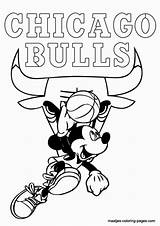 Bulls Chicago Coloring Pages Logo Nba Mickey Mouse Drawing Basketball Print Getdrawings sketch template