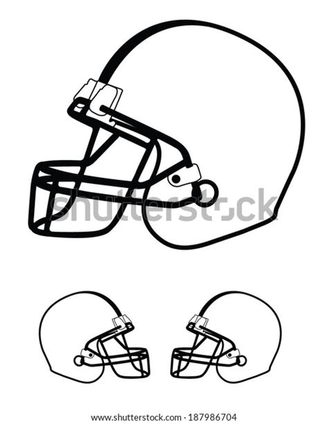 vector football helmet template set stock vector royalty