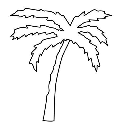 palm leaves template clipart