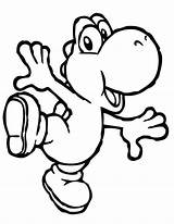 Yoshi Coloring Pages Linear Printable Print sketch template