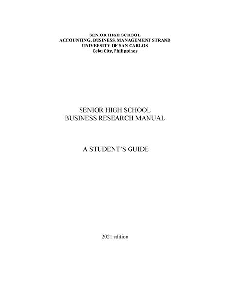 imrad style lecture notes  senior high school accounting