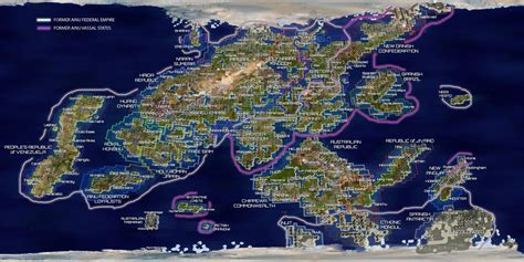 civ  world map showing  emerging nations   fall   ainu