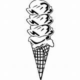 Ice Cream Vector Cone Clipart Cones Scoops Four Svg Quad Waffle Desserts Fast Food Clipground sketch template