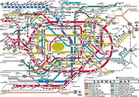 tokyo subway map  printable maps