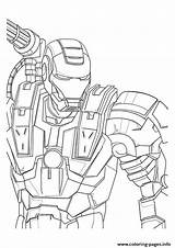 War Machine Coloring Pages Marvel Iron Man Avengers Printable A4 Ironman Drawing Color Print Superheroes Getdrawings Kids Stark Tony Getcolorings sketch template