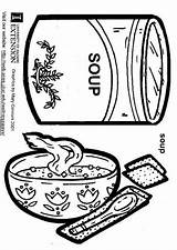 Soep Kleurplaat Sopa Soupe Suppe Schoolplaten Malvorlage Educol sketch template