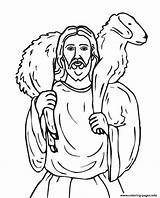 Coloring Sheep Jesus Pages Printable sketch template