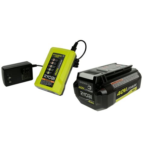 Ryobi 1 Op404 40v Charger And 1 Op40401 Li Ion 4 0ah Battery Pack