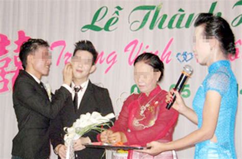 the first same sex wedding in tien giang news vietnamnet