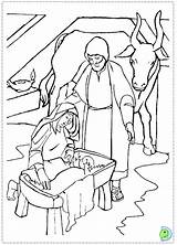 Coloring Nativity Dinokids Close Bible sketch template