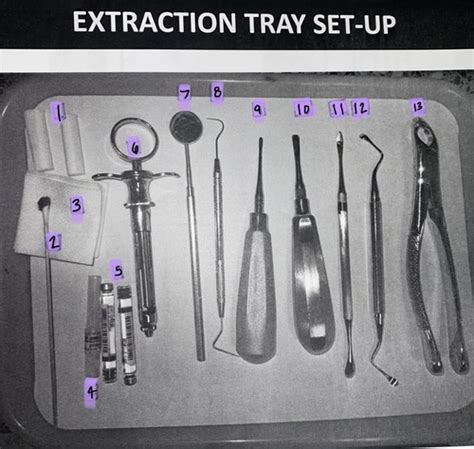 Extraction Tray Set Up Flashcards Quizlet