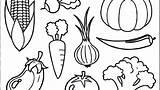 Coloring Veggie Fruit Pages Fruits Vegetables Getcolorings sketch template