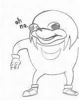 Knuckles Ugandan sketch template