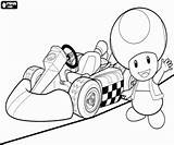 Coloring Mario Pages Toad Kart Super Popular Library Clipart sketch template